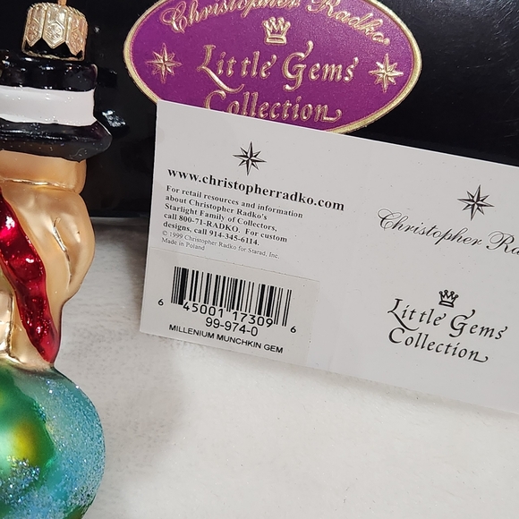 Christopher Radko Little Gem's Collection Millennium Munchkin Gem - Picture 4 of 7